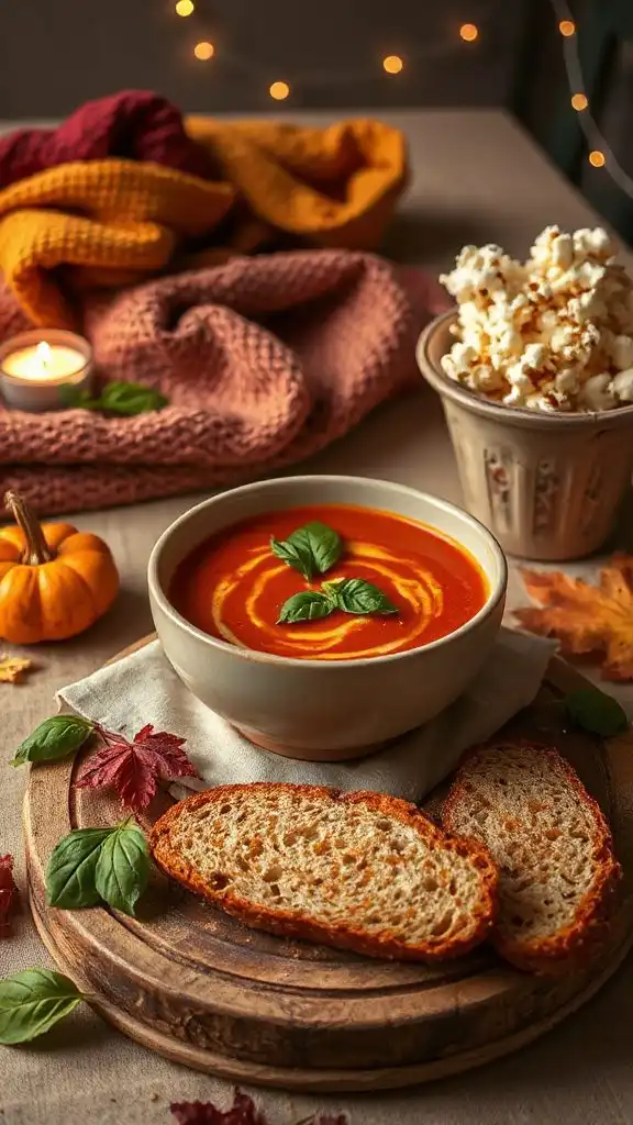 warm creamy tomato soup