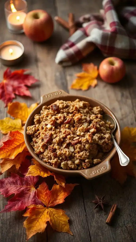 warm maple apple dessert