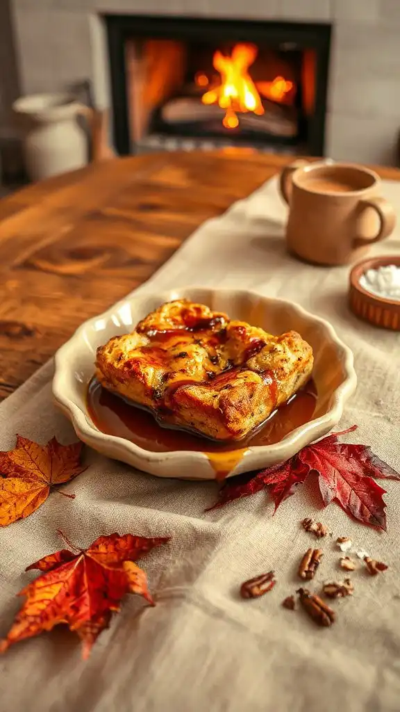 warm maple custard dessert