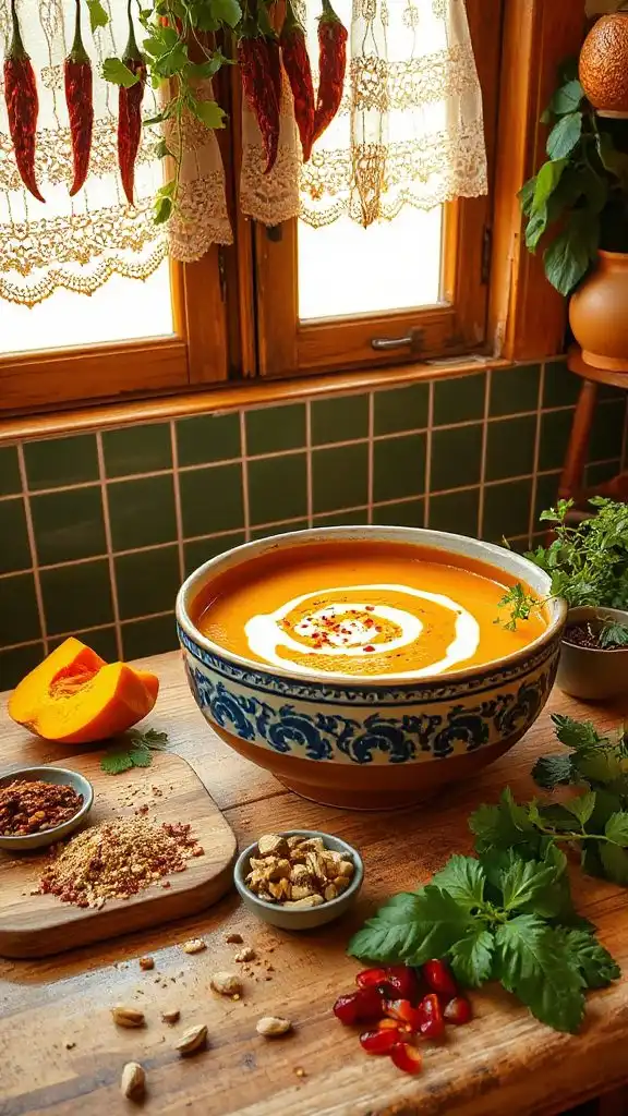 warm moroccan pumpkin soup