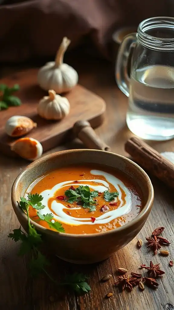 warm red lentil soup