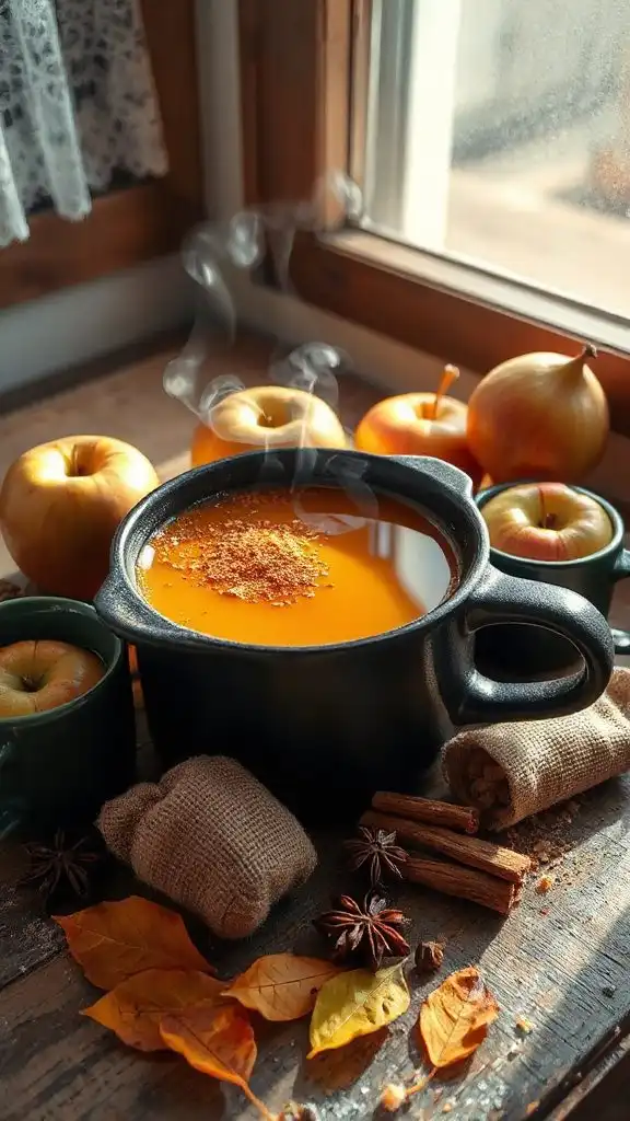 warm spiced apple cider