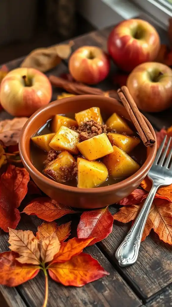warm spiced apple dessert