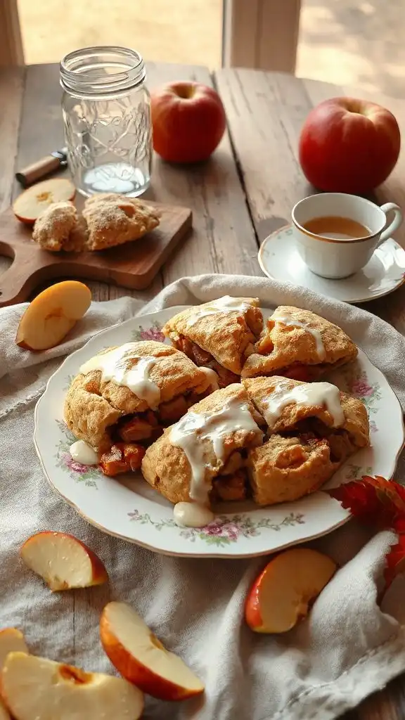 warm spiced apple scones