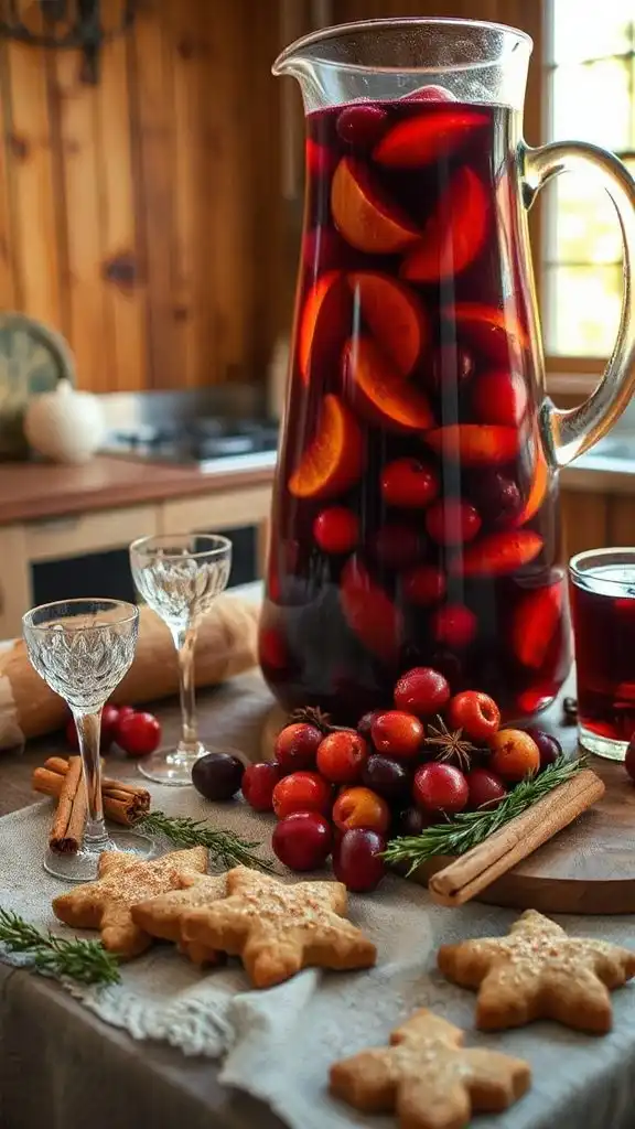 warm spiced cranberry wine