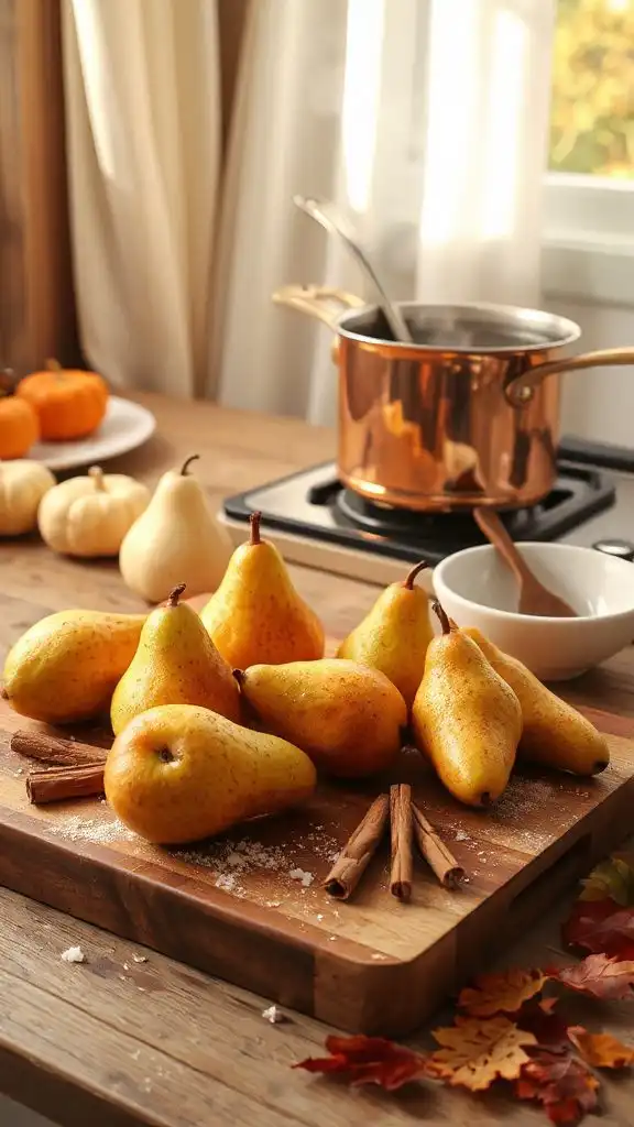 warm spiced pear dessert