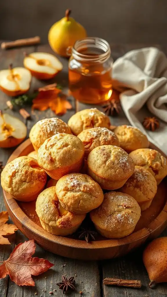 warm spiced pear muffins recipe