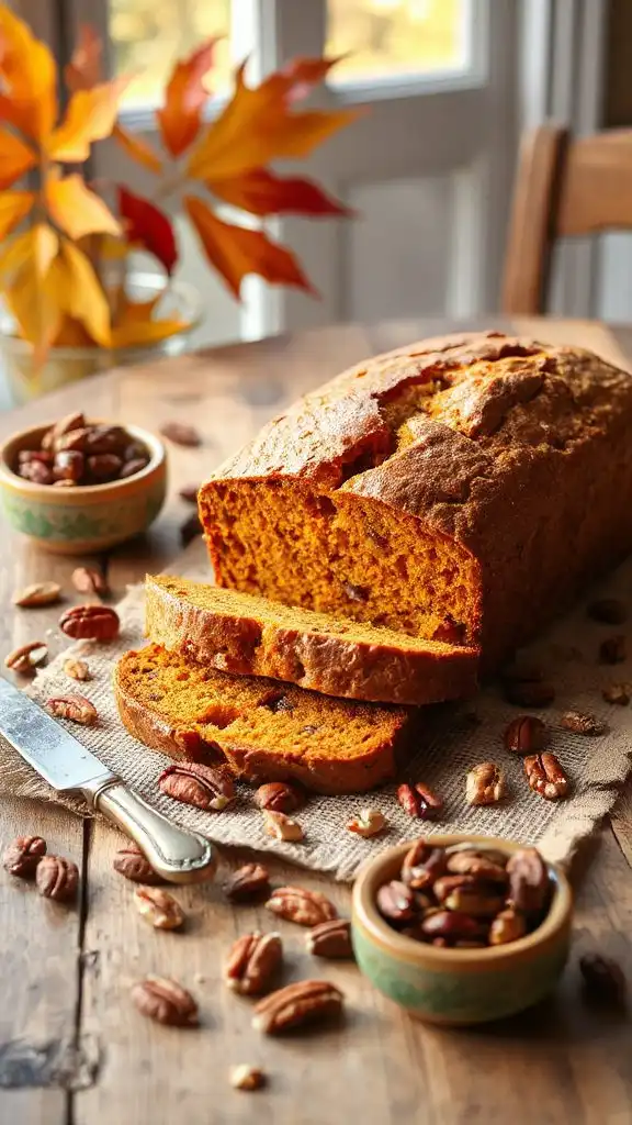 warm spiced pumpkin loaf