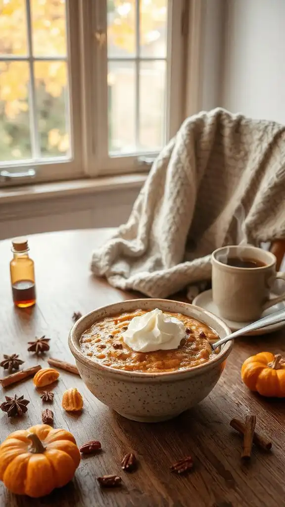 warm spiced pumpkin oatmeal