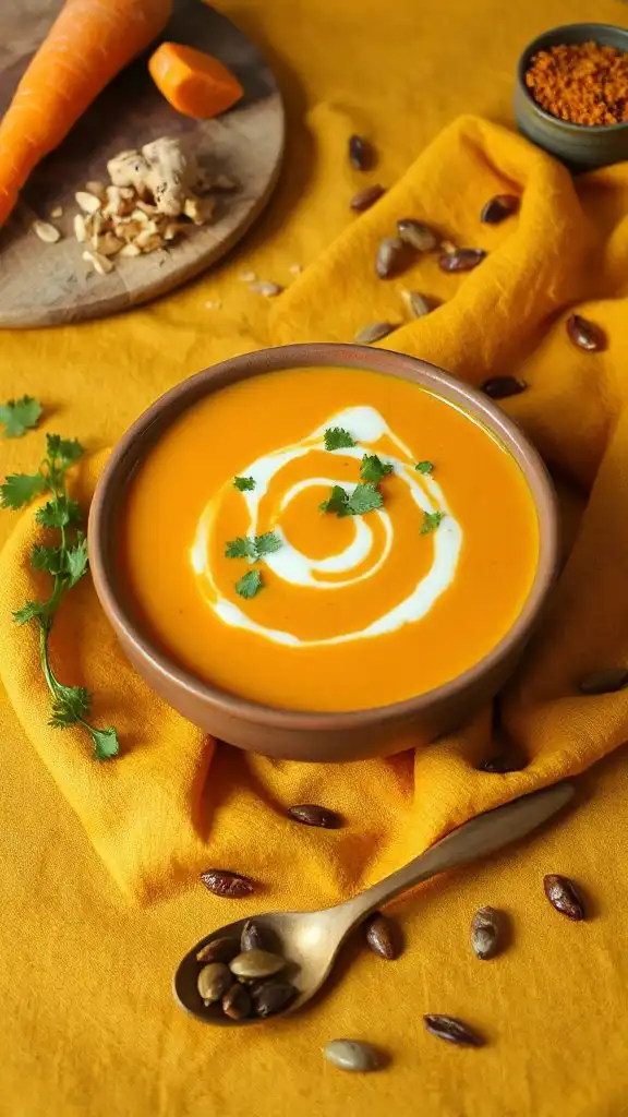 warming curried carrot soup