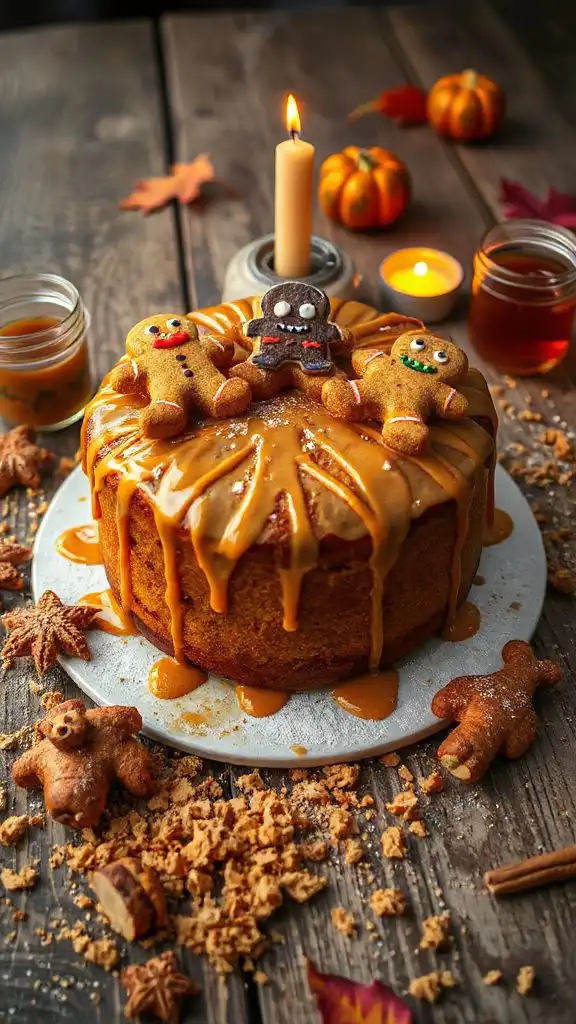 warming halloween ginger cake