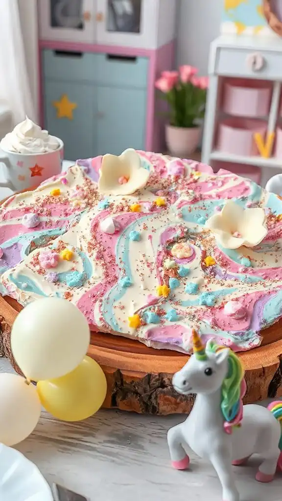 whimsical colorful chocolate treat