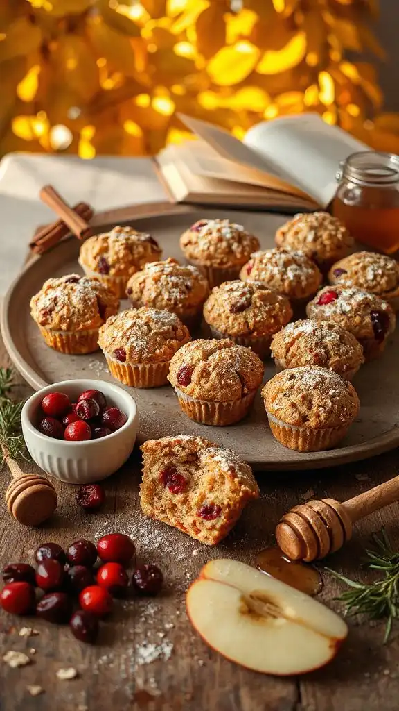 wholesome apple cranberry muffins