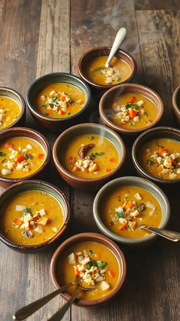wild rice soup bowls