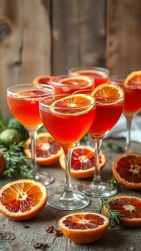 winter blood orange cocktails