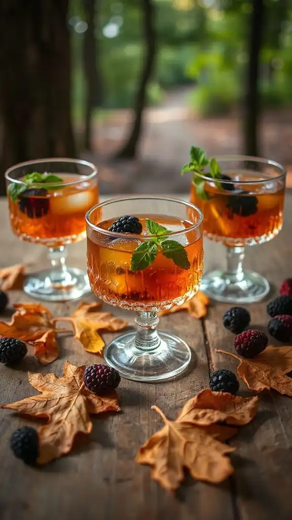 woodsy blackberry maple cocktail