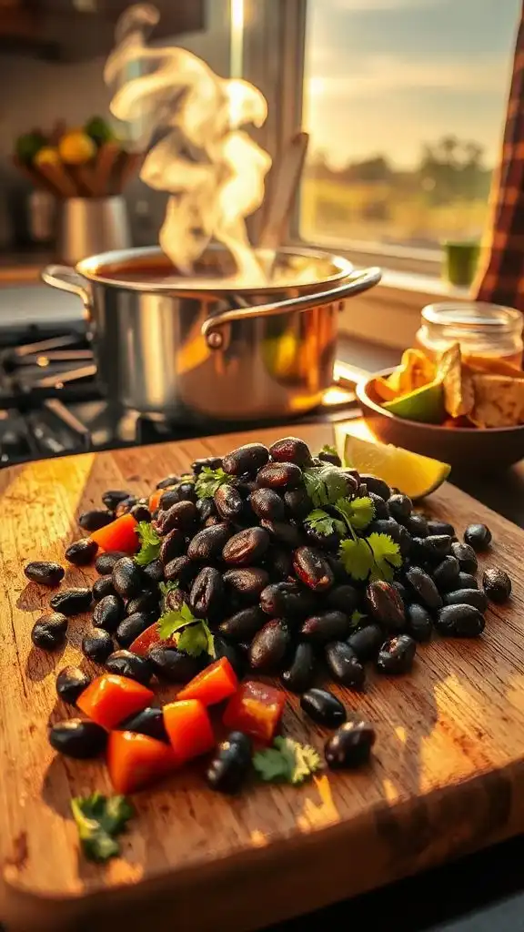 zesty black bean soup recipe