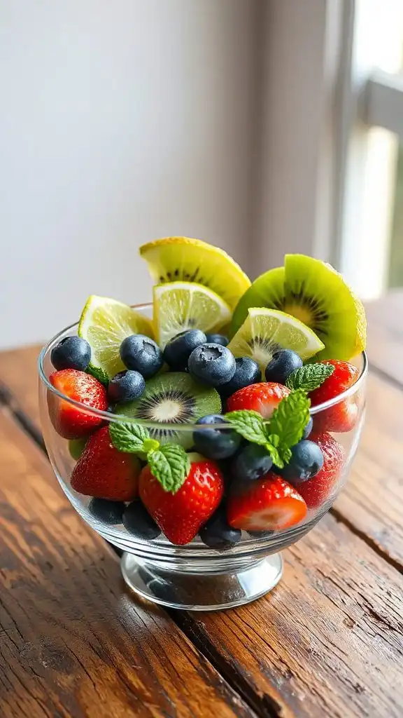 zesty kiwi lime fruit salad