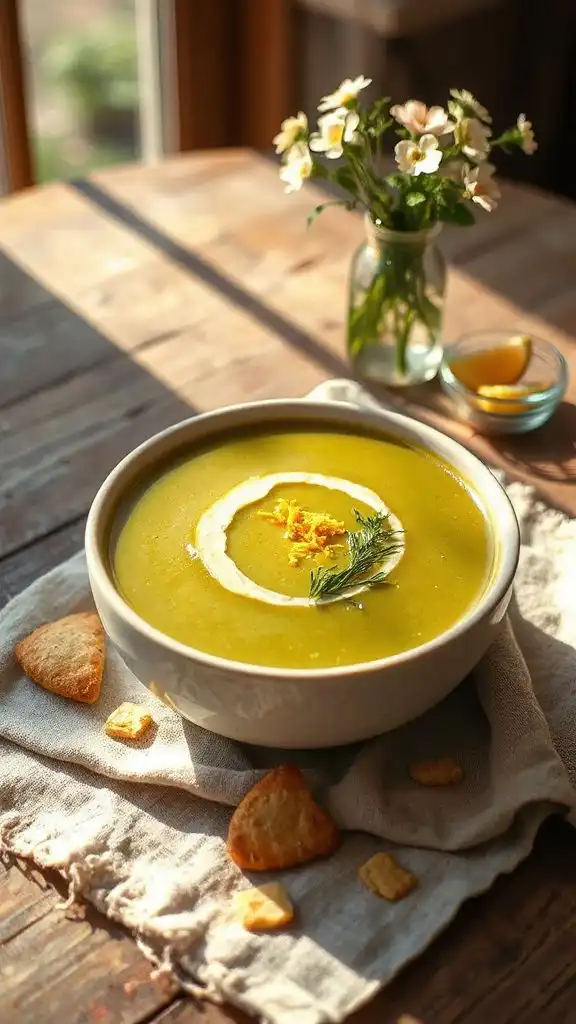 zesty lemon dill soup