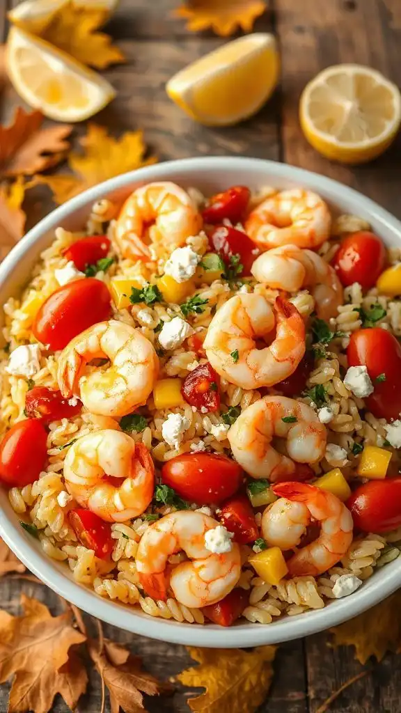 zesty shrimp orzo salad