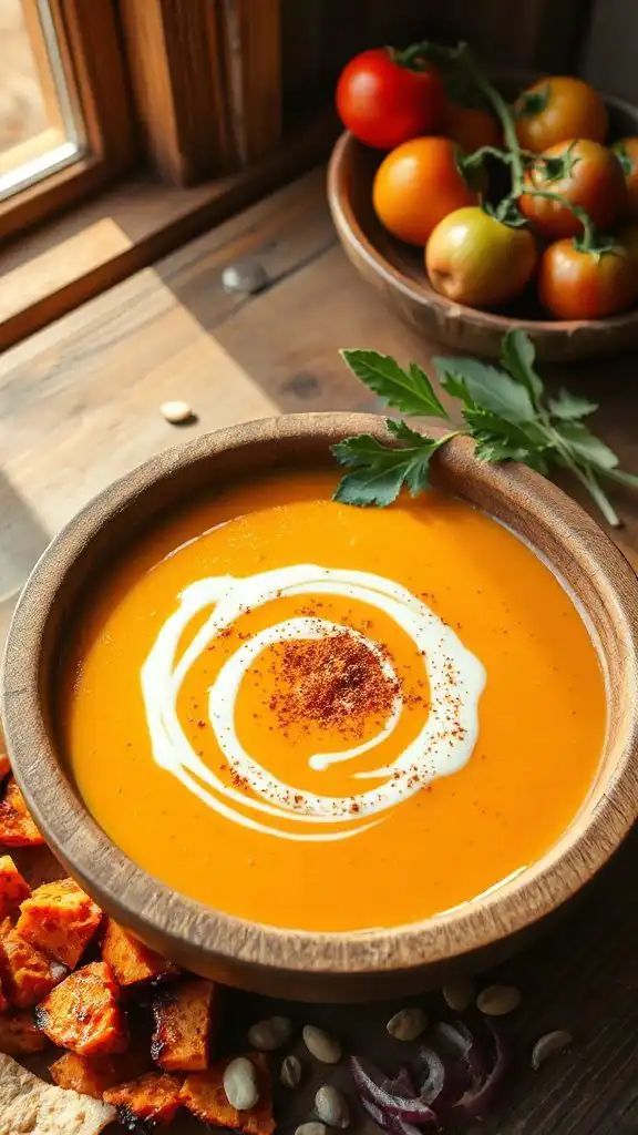 zesty vegan sweet potato soup