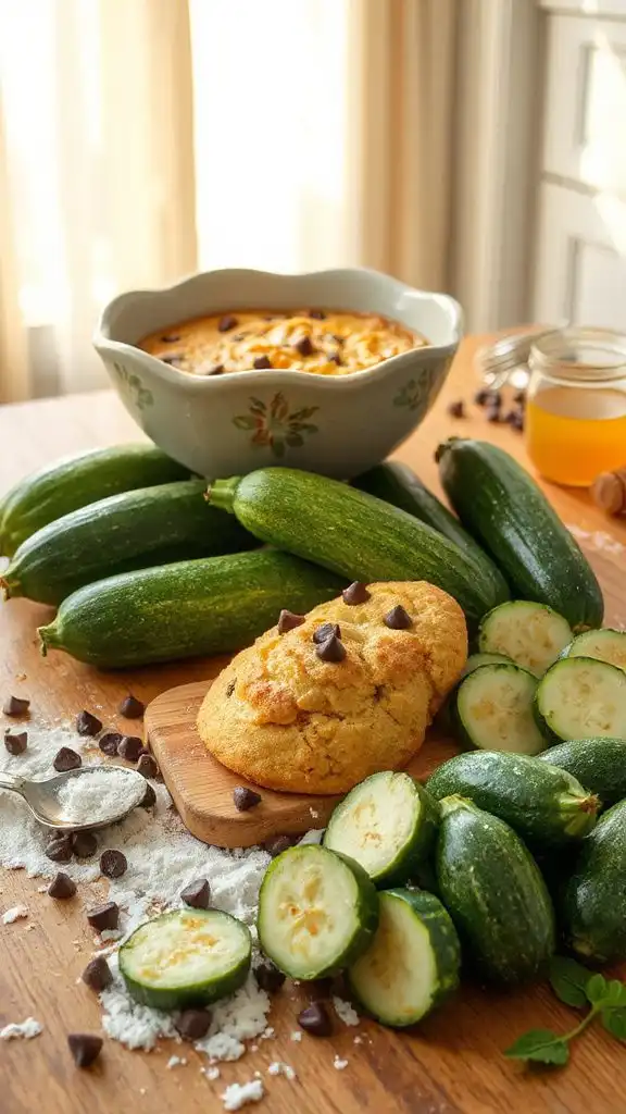 zucchini chocolate chip muffins