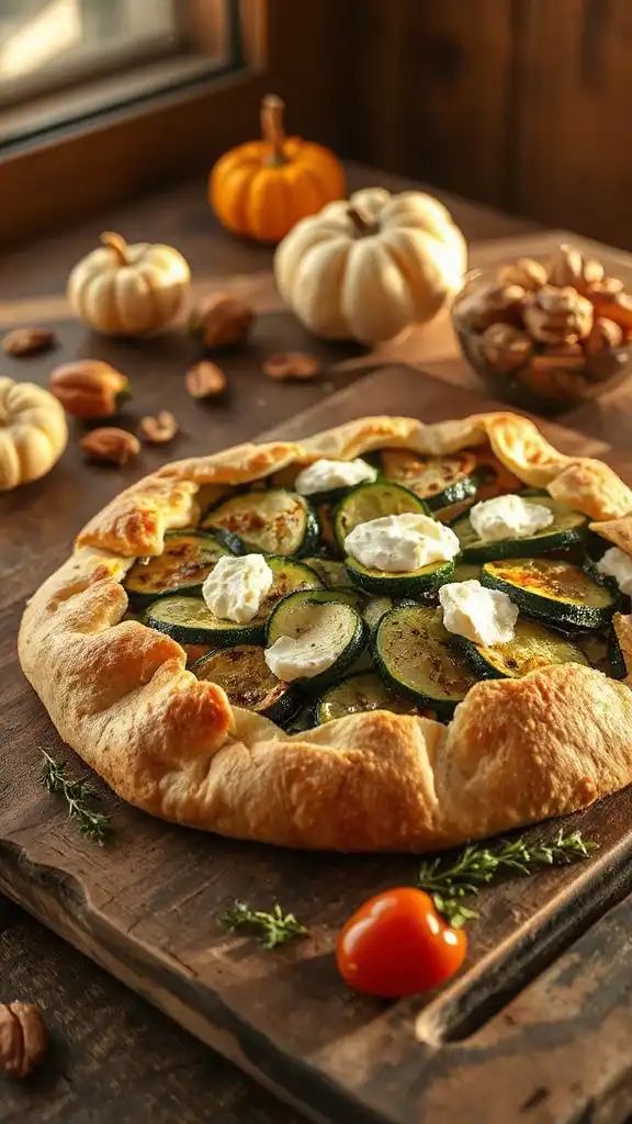 zucchini ricotta savory galette