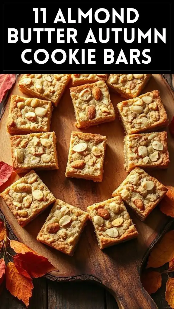 11 Almond Butter Autumn Cookie Bars