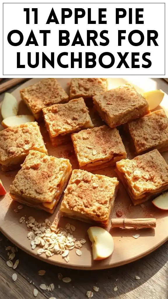 11 Apple Pie Oat Bars for Lunchboxes