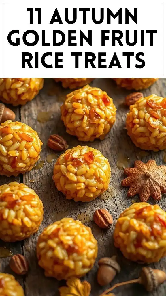 11 Autumn Golden Fruit Rice Treats