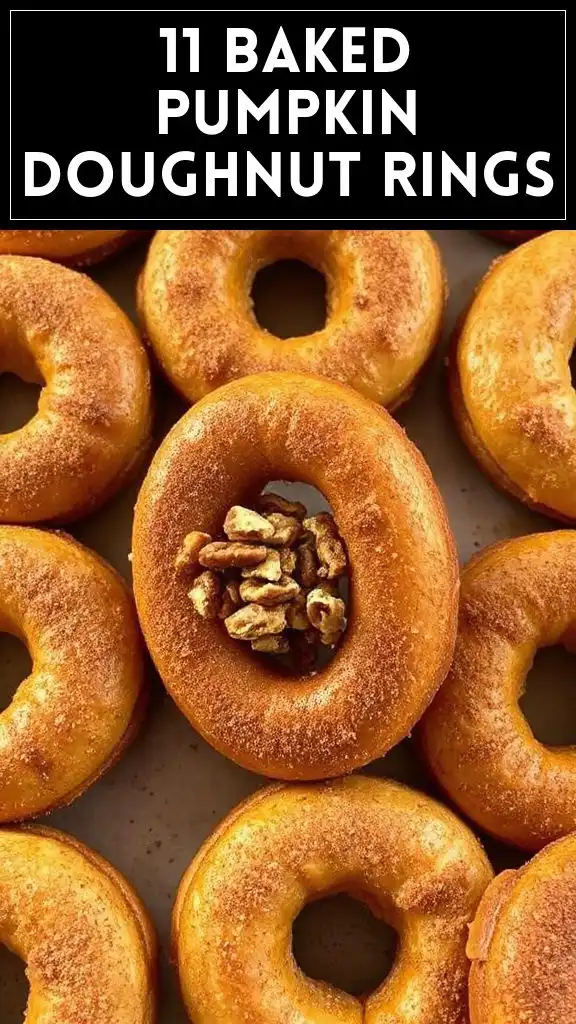 11 Baked Pumpkin Doughnut Rings
