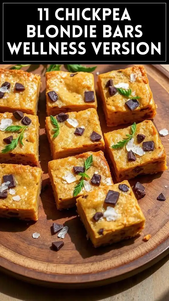 11 Chickpea Blondie Bars Wellness Version