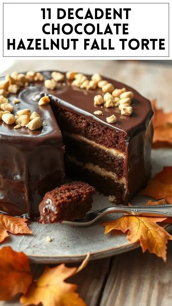 11 Decadent Chocolate Hazelnut Fall Torte