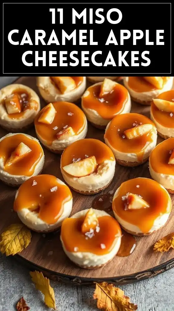 11 Miso Caramel Apple Cheesecakes