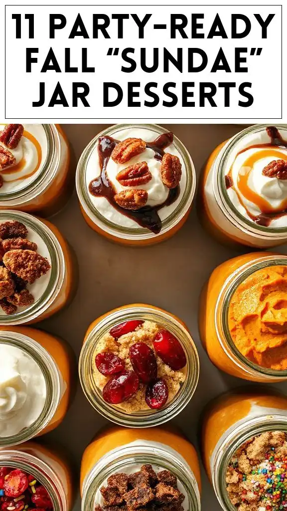 11 Party-Ready Fall “Sundae” Jar Desserts