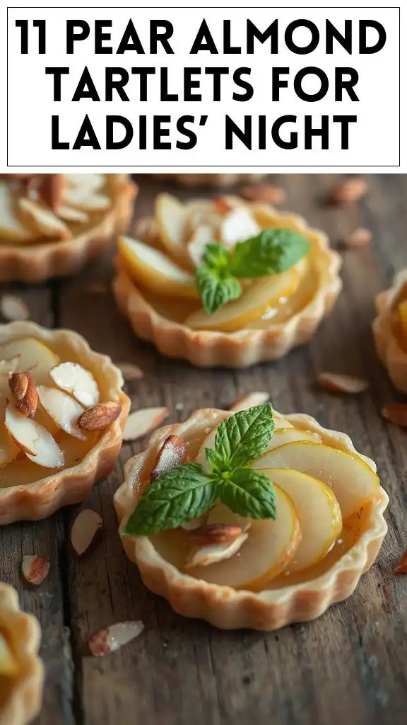 11 Pear Almond Tartlets For Ladies’ Night