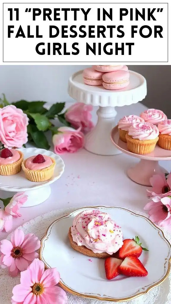 11 “Pretty in Pink” Fall Desserts for Girls Night