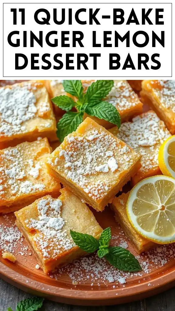 11 Quick-Bake Ginger Lemon Dessert Bars
