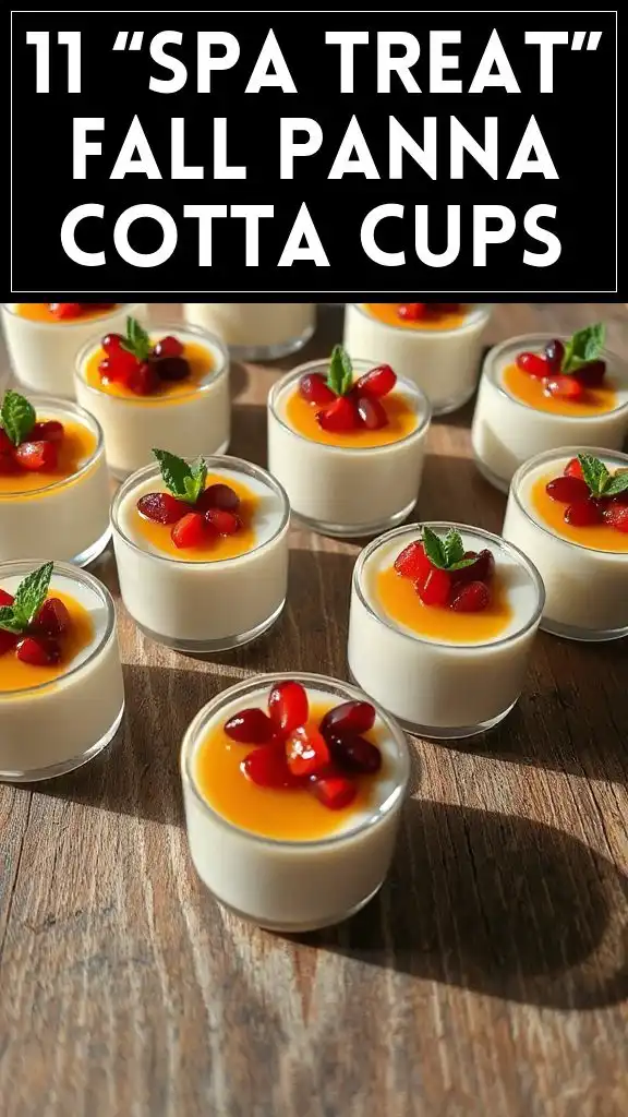 11 “Spa Treat” Fall Panna Cotta Cups