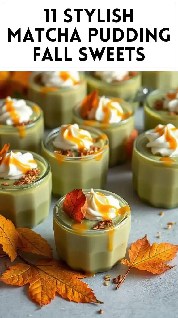 11 Stylish Matcha Pudding Fall Sweets