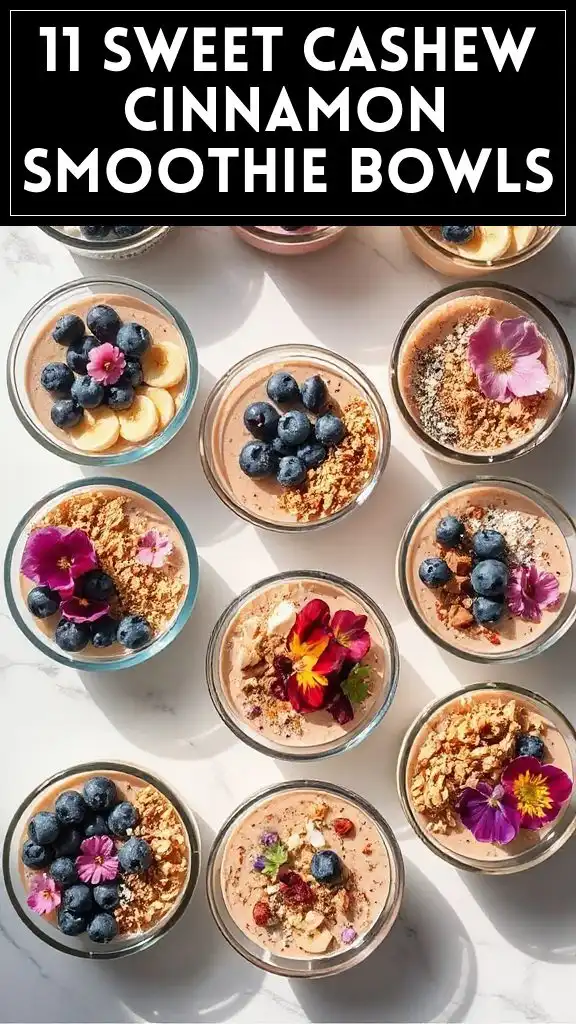 11 Sweet Cashew Cinnamon Smoothie Bowls