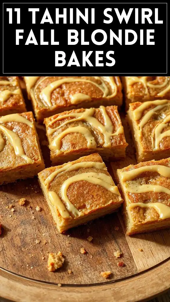 11 Tahini Swirl Fall Blondie Bakes