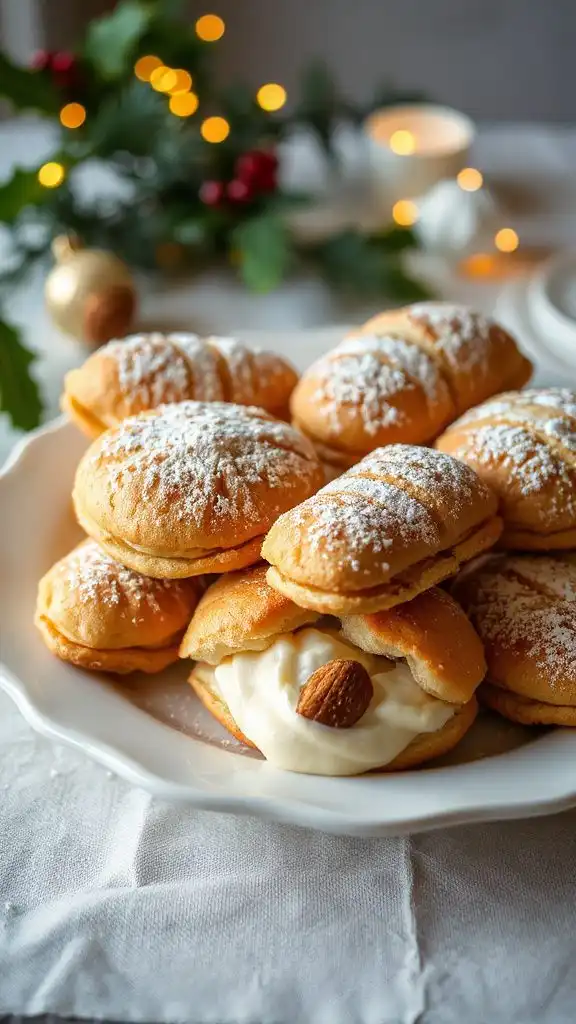 almond cream layered cookies