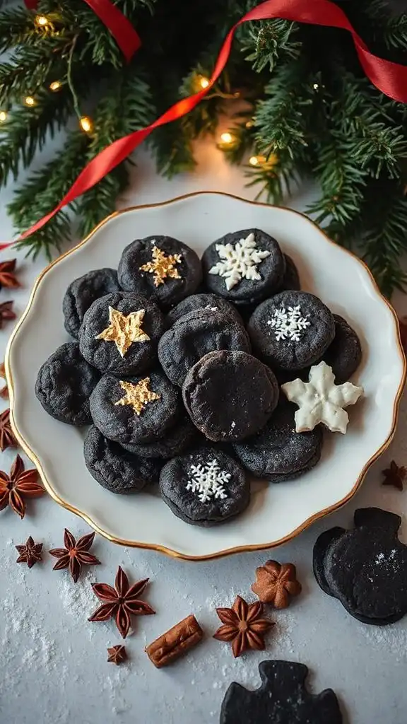 charcoal spiced molasses cookies