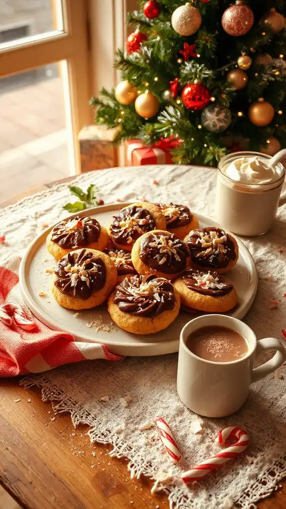 coconut chocolate holiday cookies