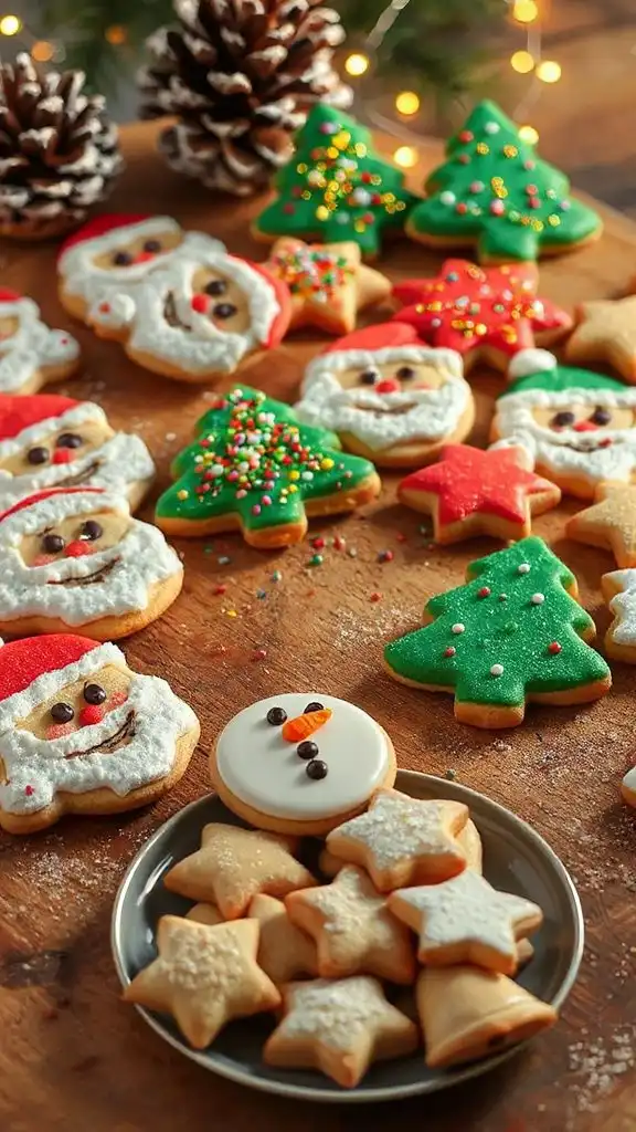 colorful decorated festive cookies