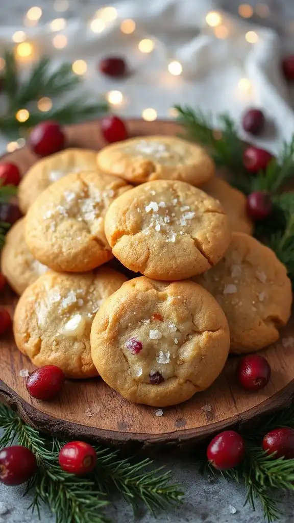 cranberry orange kombucha cookies