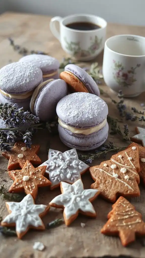 earl grey lavender macarons