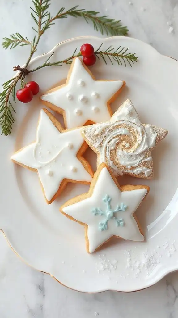 elegant star shaped cookies