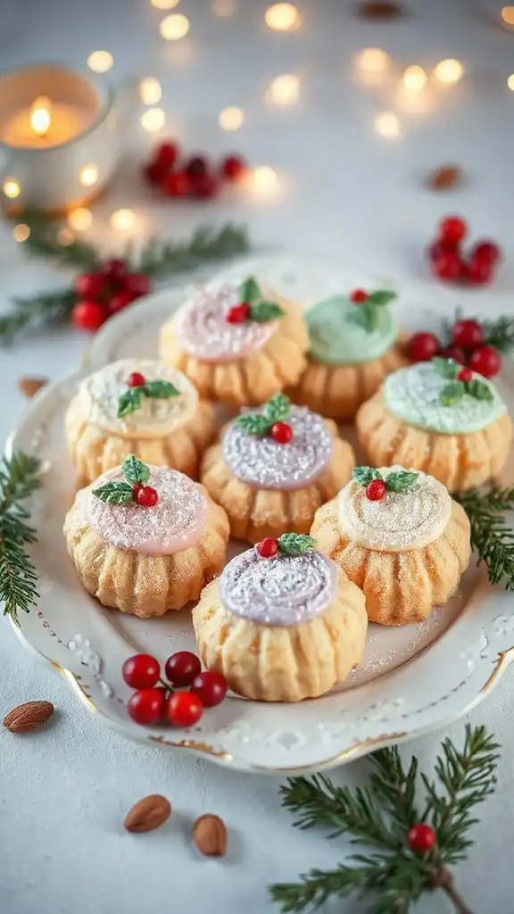 festive almond flavored madeleines